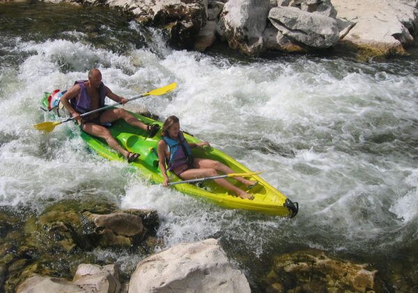 Canoeing in the Chassezac river gorges