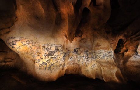 Grotte Chauvet 2 - Le panneau des lions © Patrick Aventurier